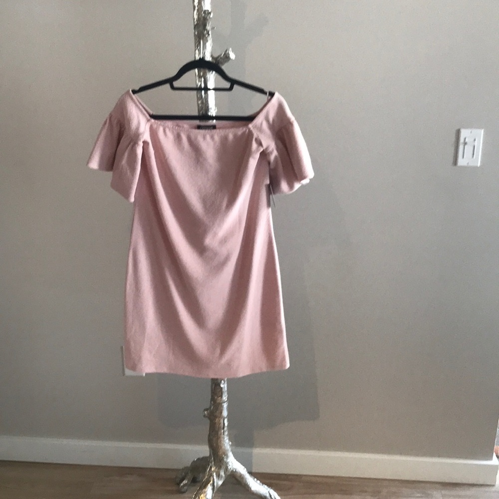Express Off the Shoulder Flutter Sleeve Dress